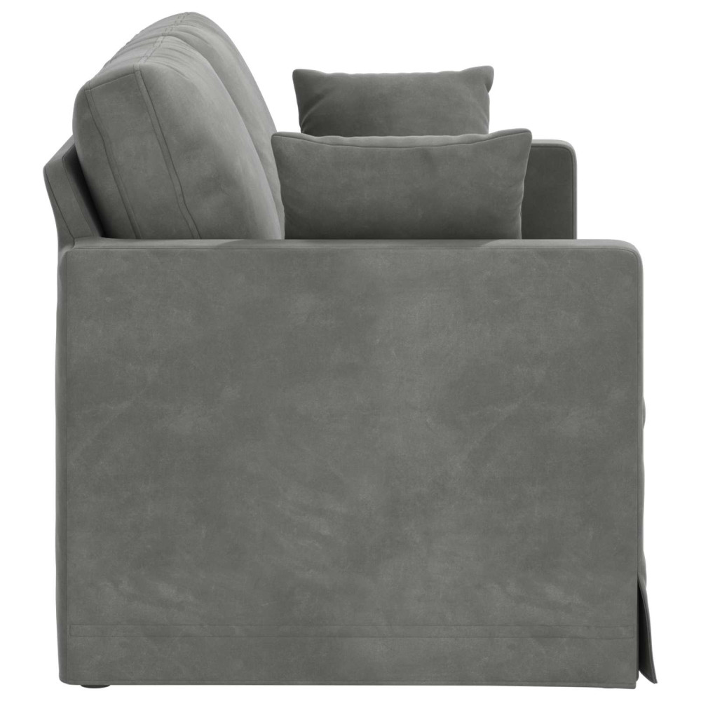 Produktbild för Soffa Mörkgrå 158 x 78 x 80 cm Sammet