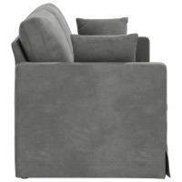 Produktbild för Soffa Mörkgrå 158 x 78 x 80 cm Sammet