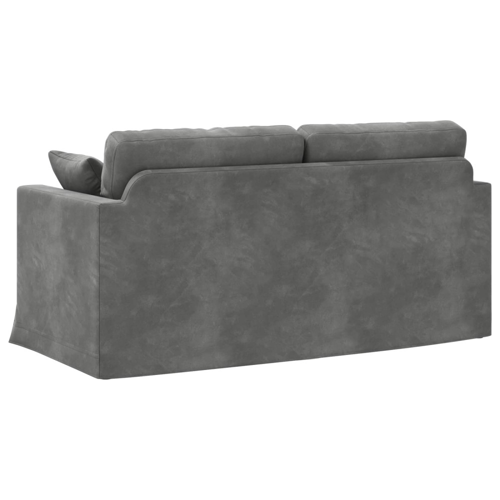Produktbild för Soffa Mörkgrå 158 x 78 x 80 cm Sammet