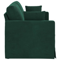 Produktbild för Soffa Mörkgrön 158 x 78 x 80 cm Sammet