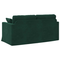 Produktbild för Soffa Mörkgrön 158 x 78 x 80 cm Sammet