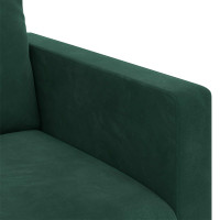 Produktbild för Soffa Mörkgrön 158 x 78 x 80 cm Sammet
