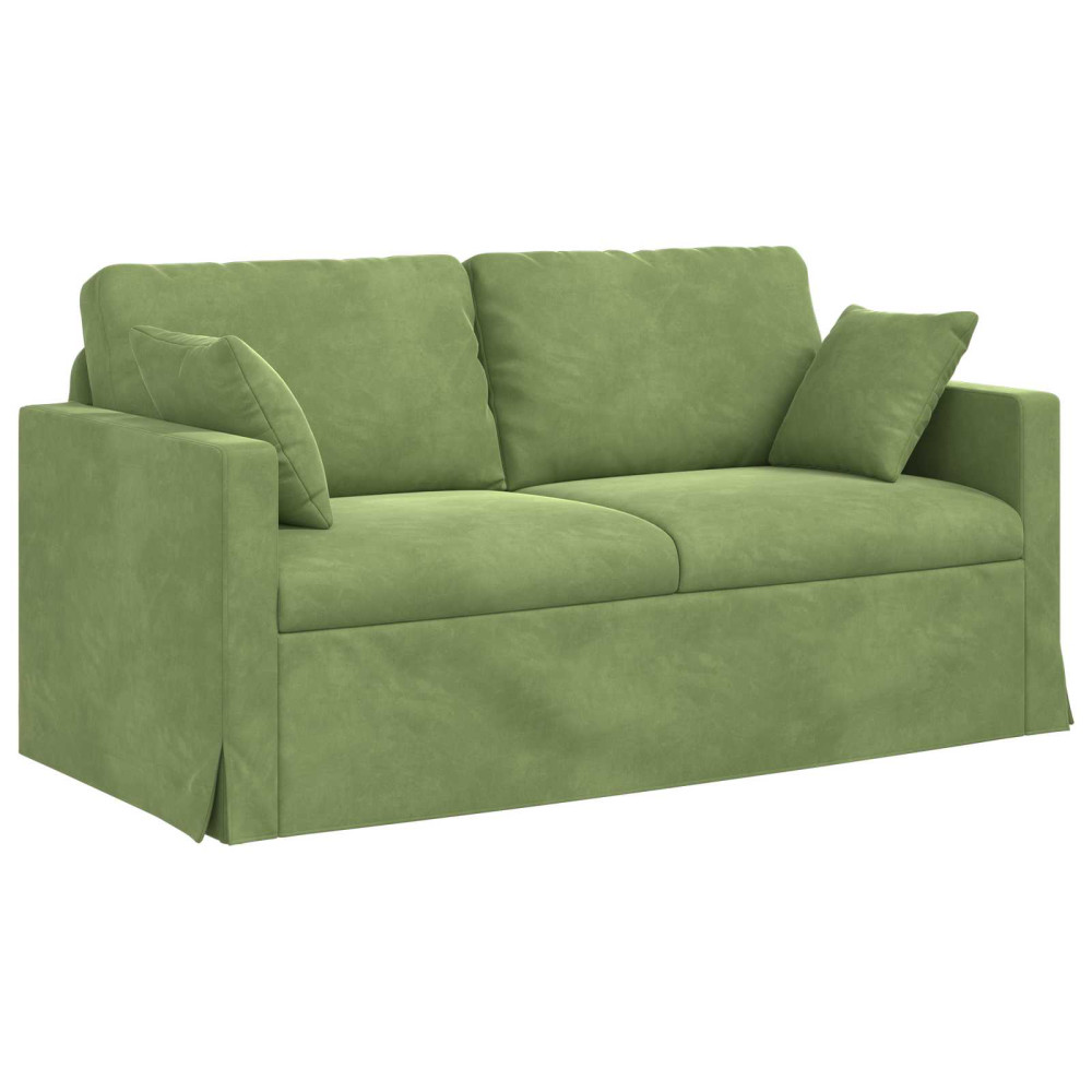 Produktbild för Soffa Ljusgrön 158 x 78 x 80 cm Sammet