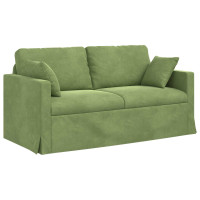 Produktbild för Soffa Ljusgrön 158 x 78 x 80 cm Sammet