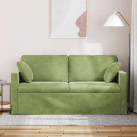 Produktbild för Soffa Ljusgrön 158 x 78 x 80 cm Sammet