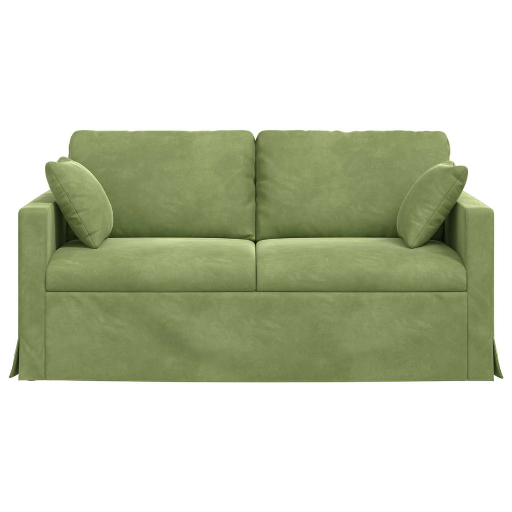 Produktbild för Soffa Ljusgrön 158 x 78 x 80 cm Sammet