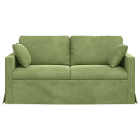 Produktbild för Soffa Ljusgrön 158 x 78 x 80 cm Sammet