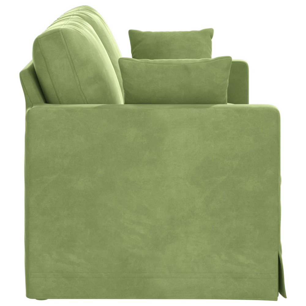 Produktbild för Soffa Ljusgrön 158 x 78 x 80 cm Sammet