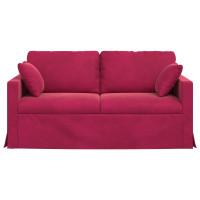 Produktbild för Soffa Vinröd 158 x 78 x 80 cm Sammet
