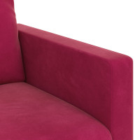 Produktbild för Soffa Vinröd 158 x 78 x 80 cm Sammet
