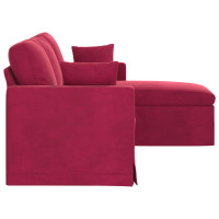 Produktbild för Soffa Vinröd 178 x 134 x 80 cm Sammet
