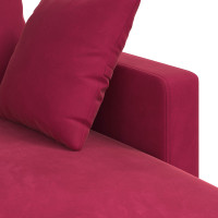 Produktbild för Soffa Vinröd 178 x 134 x 80 cm Sammet