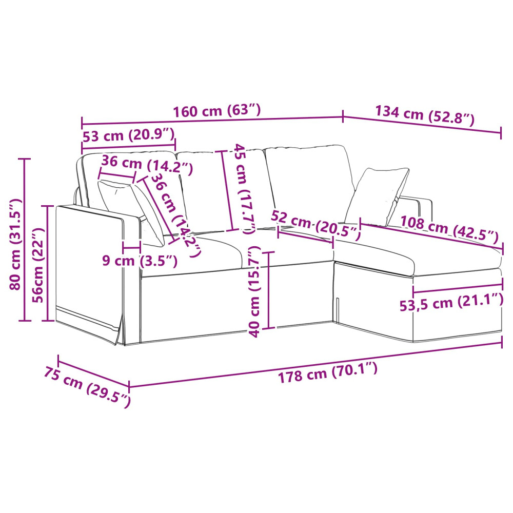 Produktbild för Soffa Vinröd 178 x 134 x 80 cm Sammet