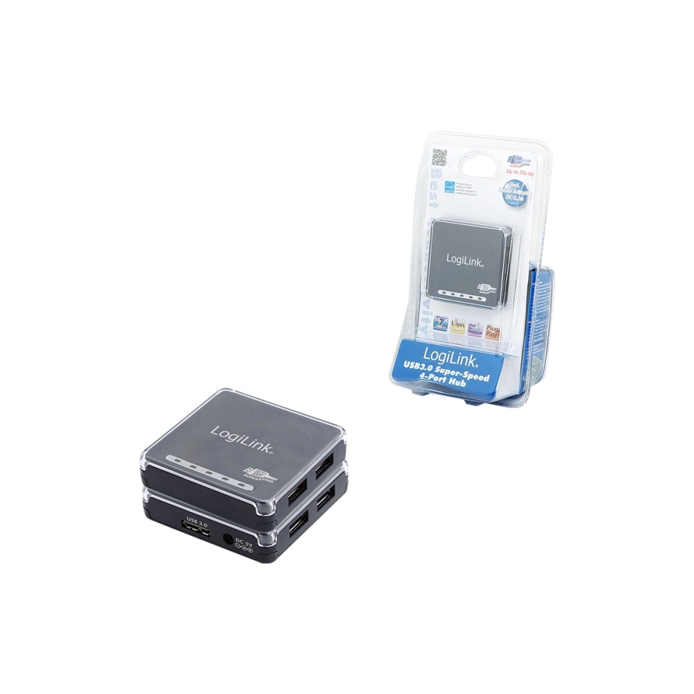 Produktbild för LogiLink USB 3.0 Hub 4-Port - hubb - 4 portar