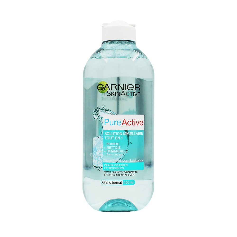 Produktbild för Garnier SkinActive All-in-1 Micellar Solution Oily & Sensitive Skin 400ml