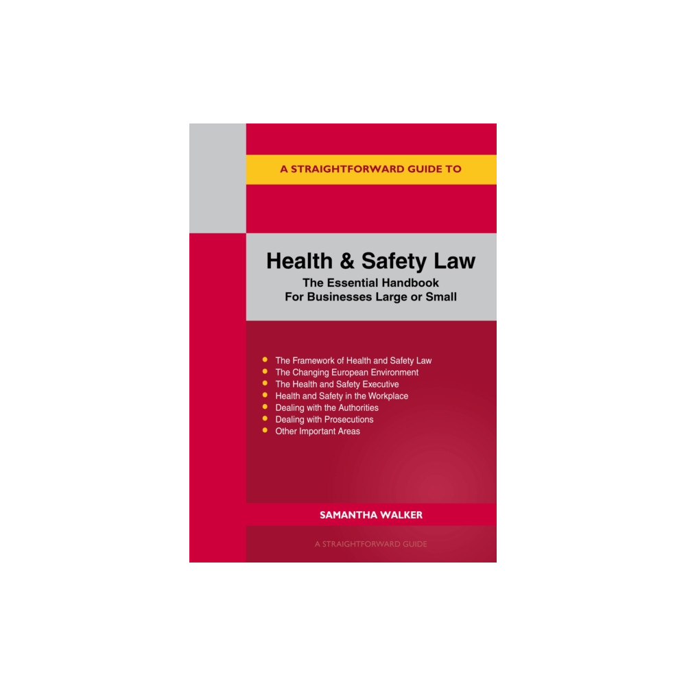 Produktbild för A Straightforward Guide to Health and Safety (häftad, eng)
