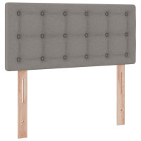 Produktbild för LED förvaringssäng med madrass Taupe 100 x 200 cm Tyg
