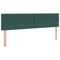 Produktbild för LED förvaringssäng med madrass Mörkgrön 180 x 200 cm Sammet