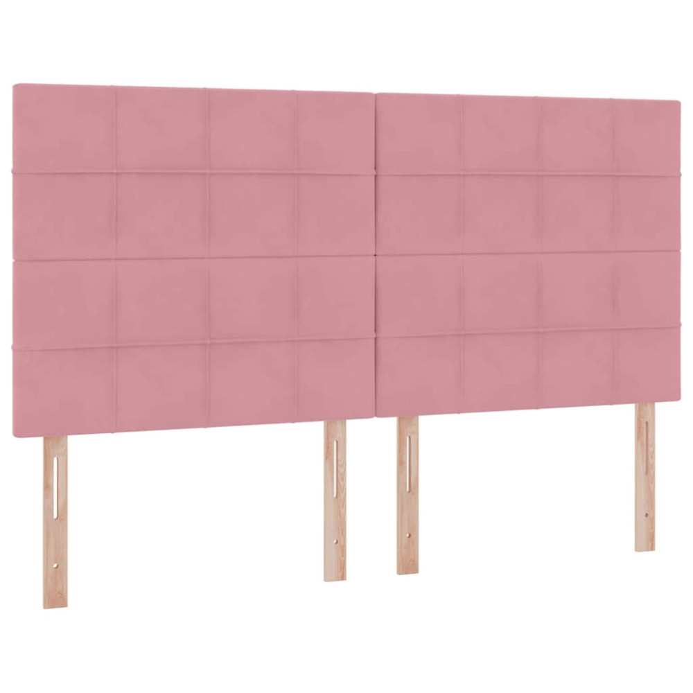 Produktbild för LED förvaringssäng med madrass Rosa 180 x 200 cm Sammet