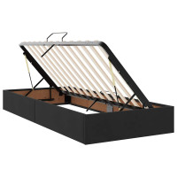 Produktbild för LED förvaringssäng med madrass Svart 200 x 200 cm Sammet