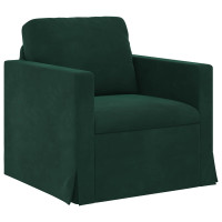 Produktbild för Soffa Mörkgrön 78 x 78 x 80 cm Sammet