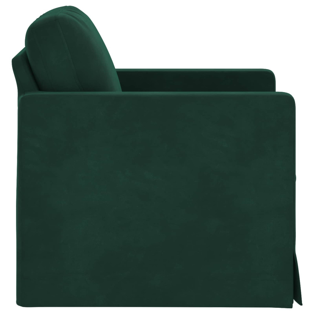 Produktbild för Soffa Mörkgrön 78 x 78 x 80 cm Sammet