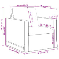 Produktbild för Soffa Mörkgrön 78 x 78 x 80 cm Sammet