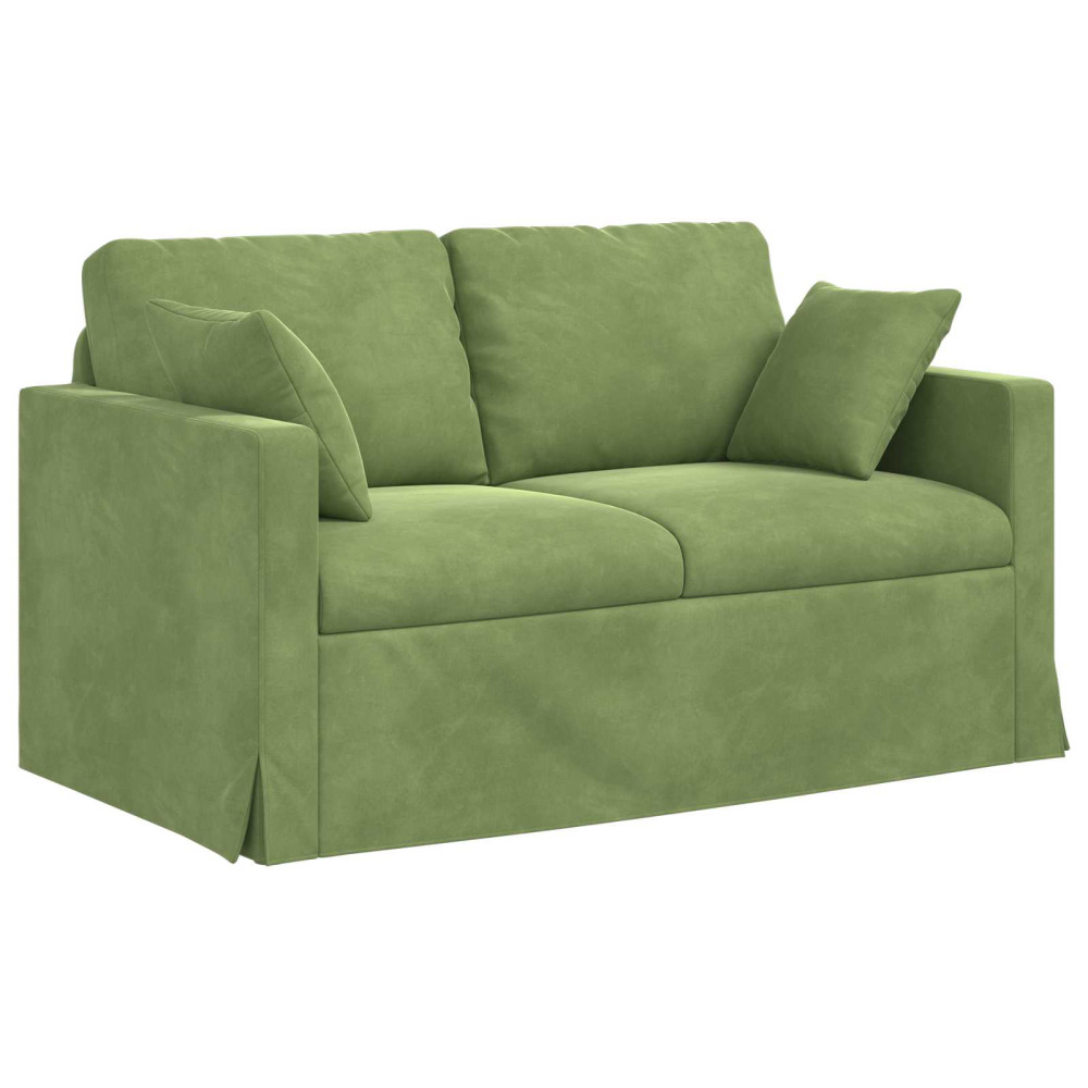 Produktbild för Soffa Ljusgrön 138 x 78 x 80 cm Sammet