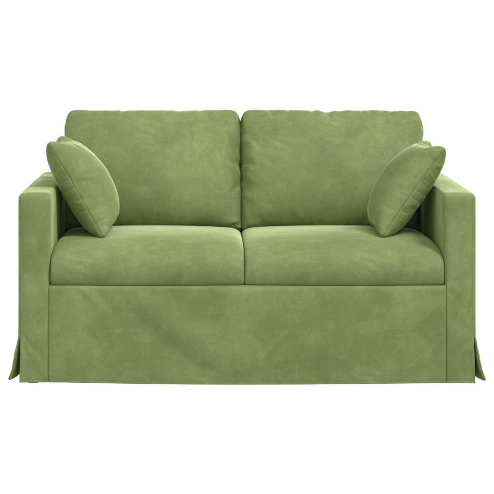 Produktbild för Soffa Ljusgrön 138 x 78 x 80 cm Sammet