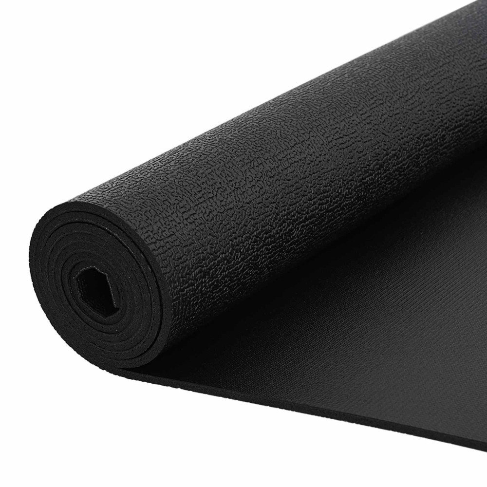 Produktbild för Sportskyddsmatta Svart 180 x 75 x 0,6 cm Högdensitet PVC
