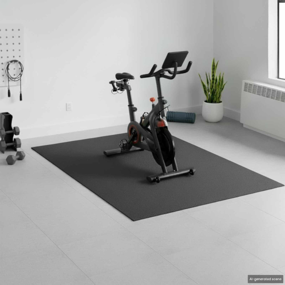 Produktbild för Sportskyddsmatta Svart 213 x 152 x 0,6 cm Högdensitet PVC