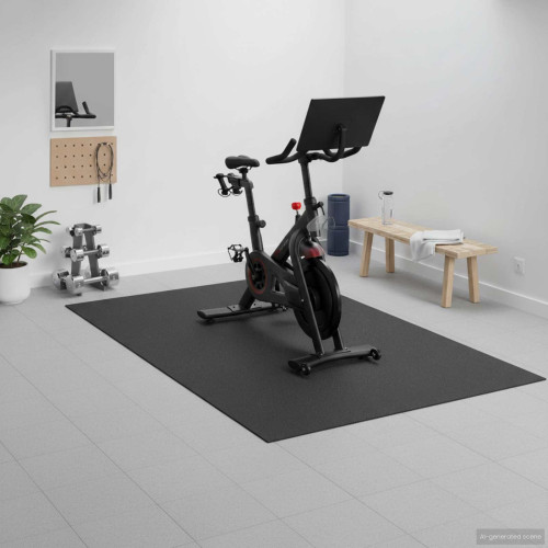 vidaXL Sportskyddsmatta Svart 243 x 152 x 0,6 cm Högdensitet PVC