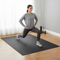 Produktbild för Sportskyddsmatta Svart 243 x 152 x 0,6 cm Högdensitet PVC