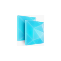 Produktbild för Nanoleaf Blocks Add-On Kit - ljuspanel - LED - RGBW-lampa - 1200-6500 K - strukturerade fyrkanter (paket om 2)