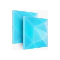 Produktbild för Nanoleaf Blocks Add-On Kit - ljuspanel - LED - RGBW-lampa - 1200-6500 K - strukturerade fyrkanter (paket om 2)