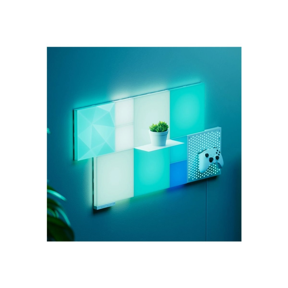 Produktbild för Nanoleaf Blocks Add-On Kit - ljuspanel - LED - RGBW-lampa - 1200-6500 K - strukturerade fyrkanter (paket om 2)