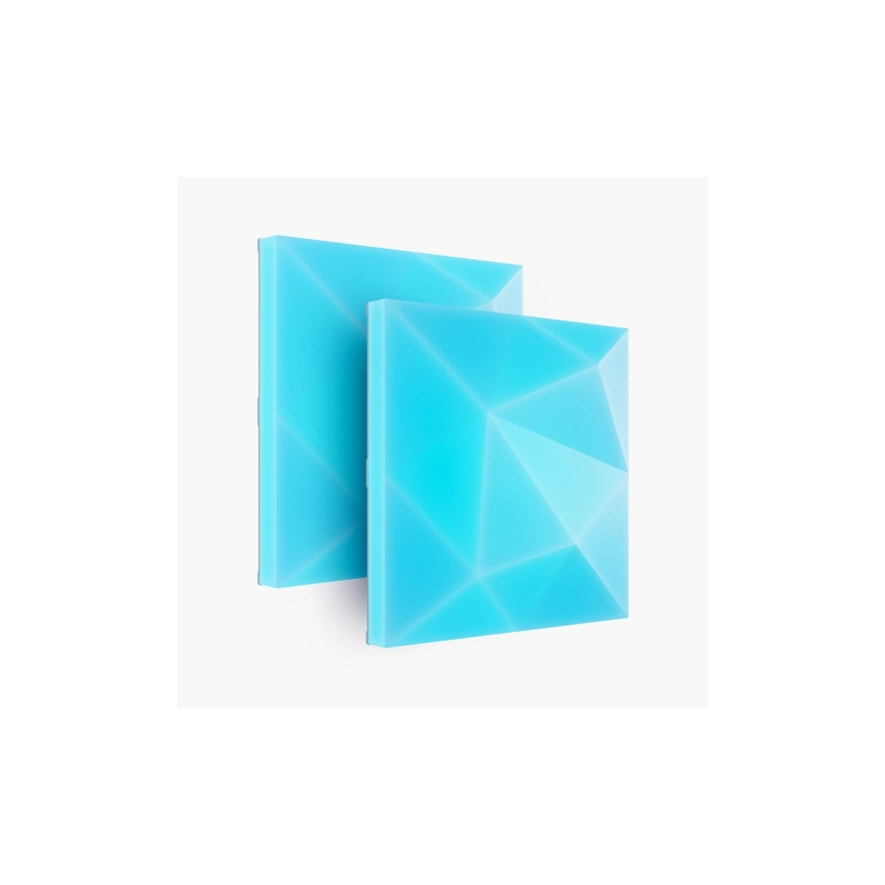 Produktbild för Nanoleaf Blocks Add-On Kit - ljuspanel - LED - RGBW-lampa - 1200-6500 K - strukturerade fyrkanter (paket om 2)