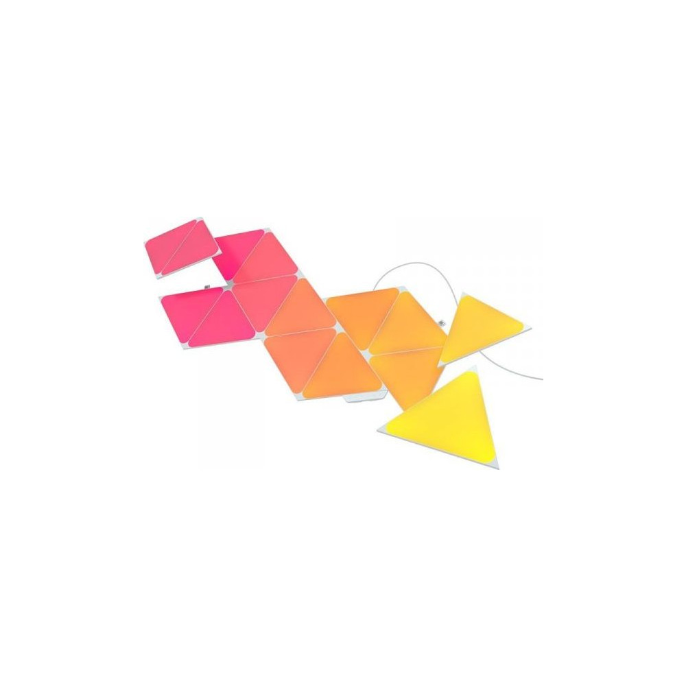Produktbild för Nanoleaf Shapes Smarter Kit - trådlös belysningsuppsättning - LED x 15 - 1.7 W - 16 miljoner färger - 1200-6500 K - triangel