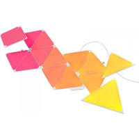 Produktbild för Nanoleaf Shapes Smarter Kit - trådlös belysningsuppsättning - LED x 15 - 1.7 W - 16 miljoner färger - 1200-6500 K - triangel