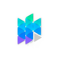 Produktbild för Nanoleaf Shapes Smarter Kit - trådlös belysningsuppsättning - LED x 15 - 1.7 W - 16 miljoner färger - 1200-6500 K - triangel