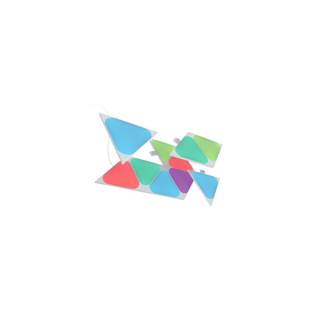 Produktbild för Nanoleaf Shapes Mini Expansion Pack - trådlös belysningsuppsättning - LED x 10 - 0.57 W - 16 miljoner färger - 1200-6500 K - triangel