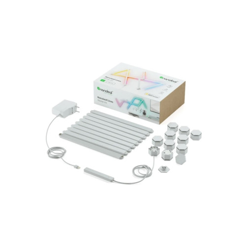 Nanoleaf Nanoleaf Lines Starter Kit - trådlös belysningsuppsättning - LED x 9 - 2 W - RGBW-lampa - 1200-6500 K