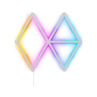Produktbild för Nanoleaf Lines Starter Kit - trådlös belysningsuppsättning - LED x 9 - 2 W - RGBW-lampa - 1200-6500 K