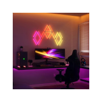 Produktbild för Nanoleaf Lines Starter Kit - trådlös belysningsuppsättning - LED x 9 - 2 W - RGBW-lampa - 1200-6500 K