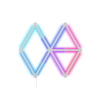 Produktbild för Nanoleaf Lines Starter Kit - trådlös belysningsuppsättning - LED x 9 - 2 W - RGBW-lampa - 1200-6500 K