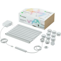 Produktbild för Nanoleaf Lines Starter Kit - trådlös belysningsuppsättning - LED x 9 - 2 W - RGBW-lampa - 1200-6500 K