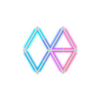 Produktbild för Nanoleaf Lines Starter Kit - trådlös belysningsuppsättning - LED x 9 - 2 W - RGBW-lampa - 1200-6500 K