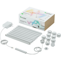 Produktbild för Nanoleaf Lines Starter Kit - trådlös belysningsuppsättning - LED x 9 - 2 W - RGBW-lampa - 1200-6500 K