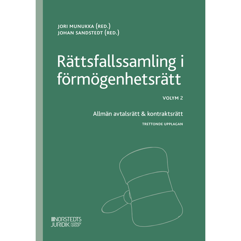 Produktbild för Rättsfallssamling i förmögenhetsrätt Volym 2 : Allmän avtalsrätt & kontrakt (häftad)