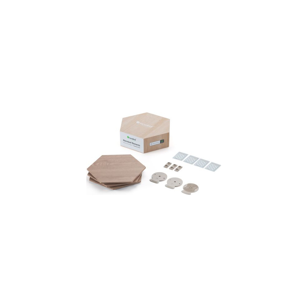 Produktbild för Nanoleaf Elements - trådlös belysningspanel - sexhörning - wood look (paket om 3)